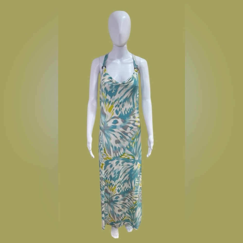 Tommy Bahama Women’s Teal Floral Maxi Dress size medium